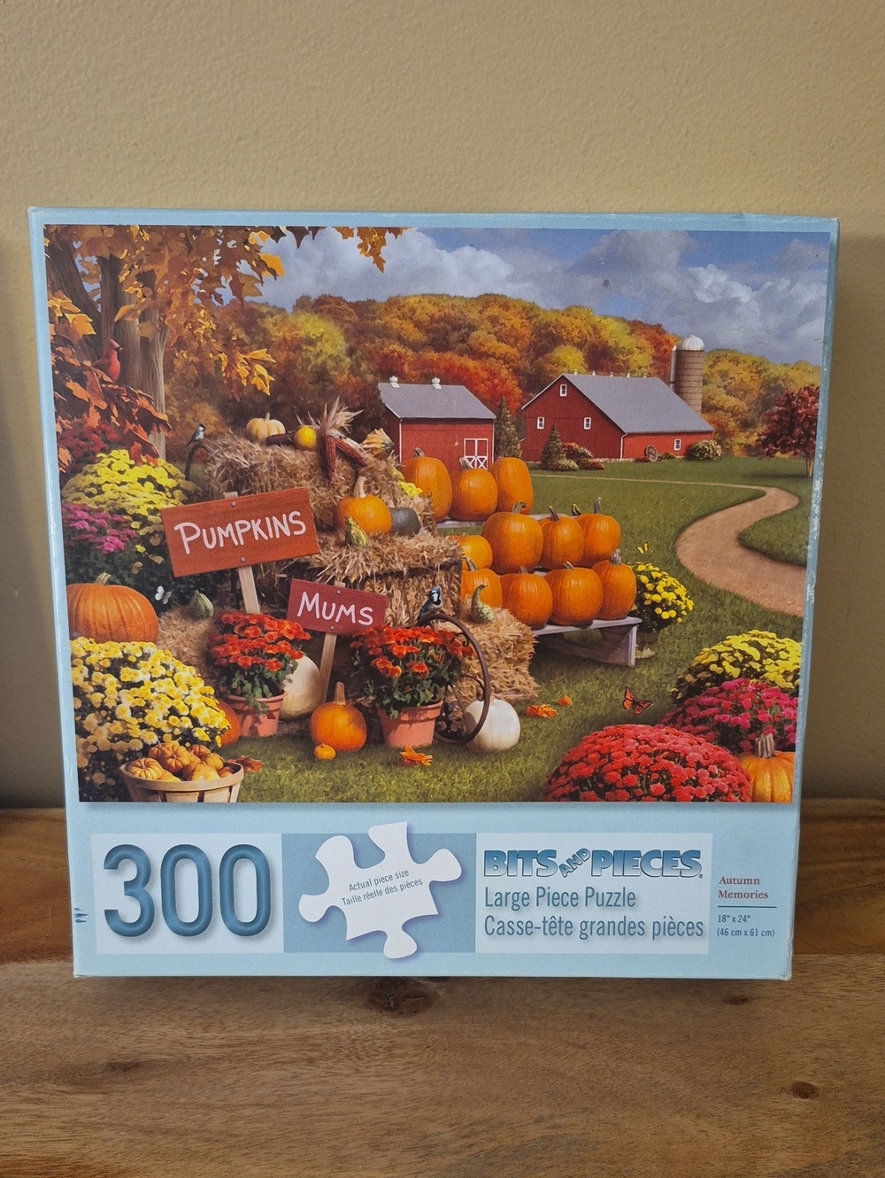 Lot of 3 Bits and Pieces 300-Piece Jigsaw Puzzles - Autumn & Wildlife Scenes - Picture 2 of 4